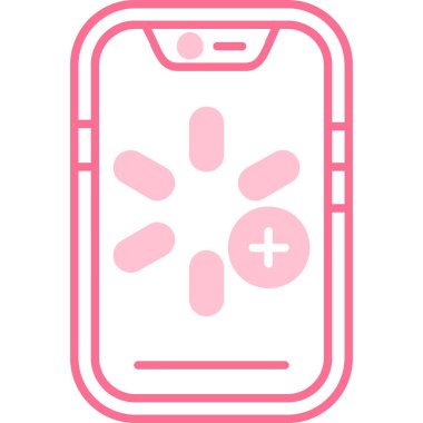 Cep telefonu simgesi, vektör illüstrasyonu