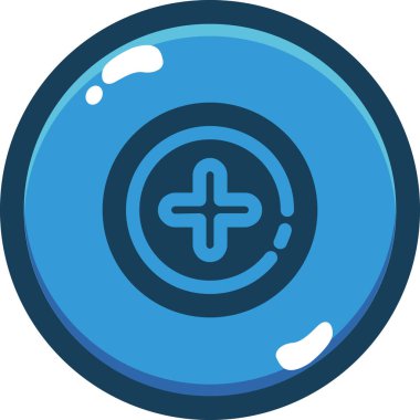 Mavi bir simgenin vektör illüstrasyonu