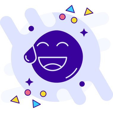 beyaz arkaplanda izole edilmiş renk gülümseme simgesi. Gülümseme işareti. Mutlu yüz sembolü. Değişken rastgele dinamik şekiller. vektör illüstrasyonu