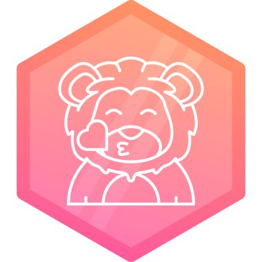 Şirin bir çizgi film simgesinin vektör çizimi