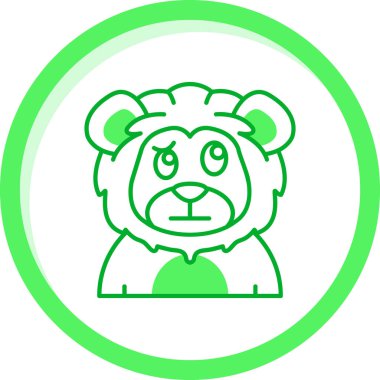 Ayı başı simgesi, vektör illüstrasyonu