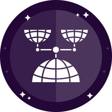 Uzay ay düz simgesi