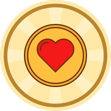 Kalp. Web simgesi basit illüstrasyon