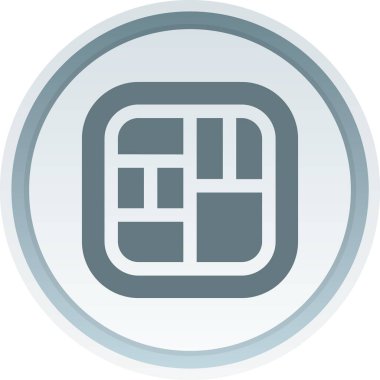 Düzen Katı düğme, basit vektör illüstrasyonu