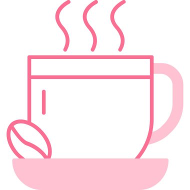 kahve fincanı simgesi, vektör illüstrasyonu