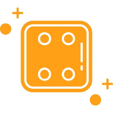 oyun zar rengi simgesi, vektör