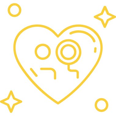 Şirin bir kalbin vektör çizimi