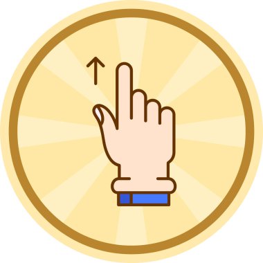 El hareketi simgesi vektör illüstrasyonu