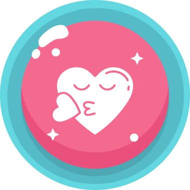 Sevgililer Günü Kalbi Düz Simge