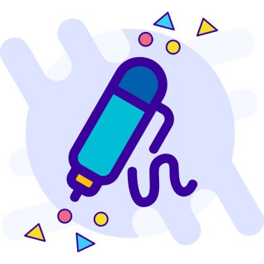 Roketin bir simgesinin vektör çizimi