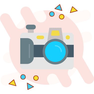 kamera simgesi vektör illüstrasyonu