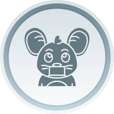 hayvan fare simgesi vektör illüstrasyonu