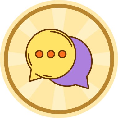 konuşma balonu simgesi, vektör illüstrasyonu