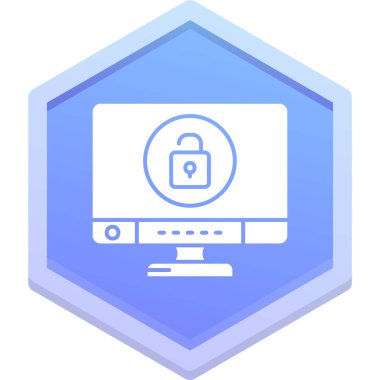 internet web koruma simgesi düz bir şekilde