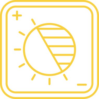 Benzersiz güneş enerjisi vektör çizgisi simgesi