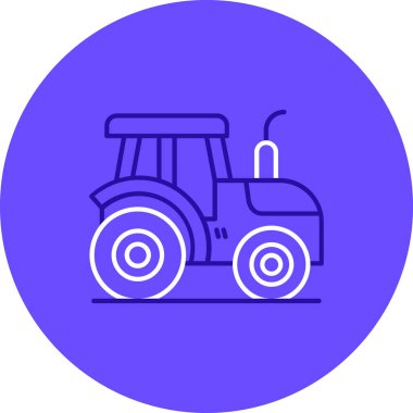 Traktör. Web simgesi basit tasarım