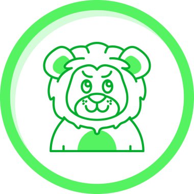 Moda tarzında izole edilmiş kızgın ayı simgesi