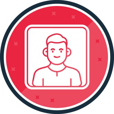 Rozetli erkek düz simgesi