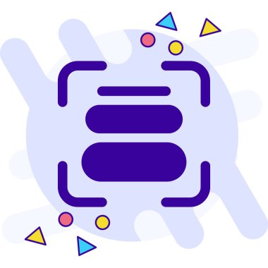 Renk çizgisi Fransız basın simgesi beyaz arkaplanda izole edildi. Değişken rastgele dinamik şekiller. vektör illüstrasyonu