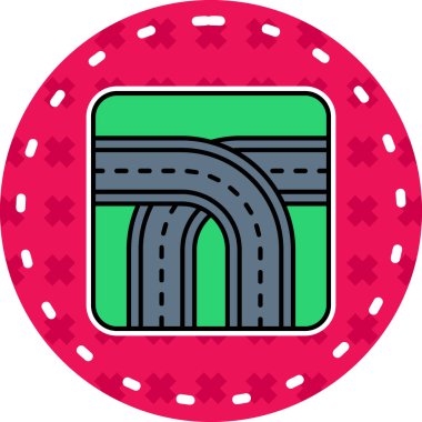 Yol simgesi, vektör illüstrasyonu