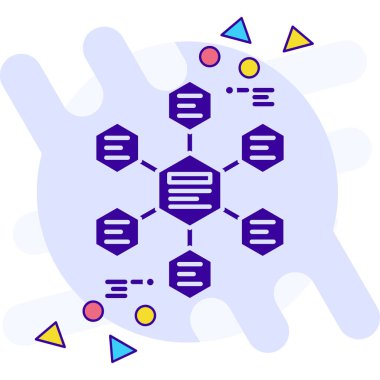DNA molekül ikonu. Web için molekül vektör simgesinin özet çizimi