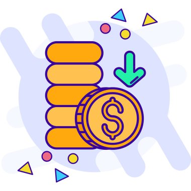 Para sikkeleri vektör simgesidir. logotype