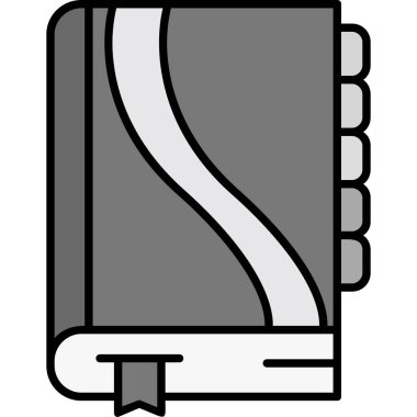 Eğitim kitap simge vektör illüstrasyon izole