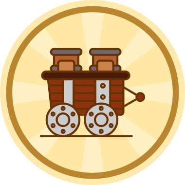 Eski model tahta sandık ve bozuk paralar.