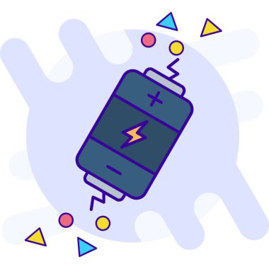 Elektrikli araba şarj simgesi - taslak biçimi