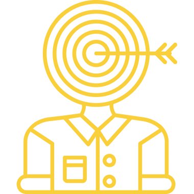 Bir kişi simgesinin vektör illüstrasyonu