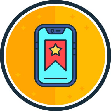 Akıllı telefon. Web simgesi basit illüstrasyon