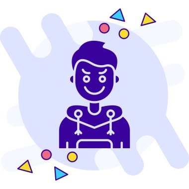 Çocuk kostümü giymiş bir kadının vektör çizimi