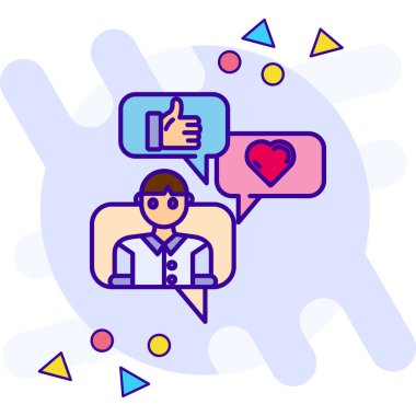 Sohbet simgesi tasarımı, vektör illüstrasyonu