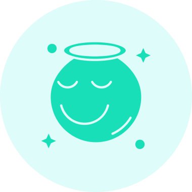 Mutlu Ay simgesi, vektör illüstrasyonu