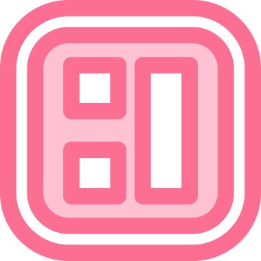 Pembe bir 9 sayısının vektör illüstrasyonu