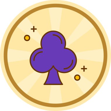 şanslı çip simgesi, vektör illüstrasyonu