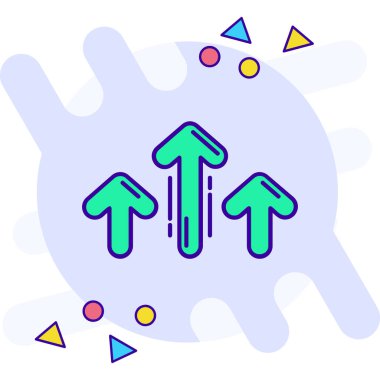 Yön ok ikonu vektör illüstrasyonu