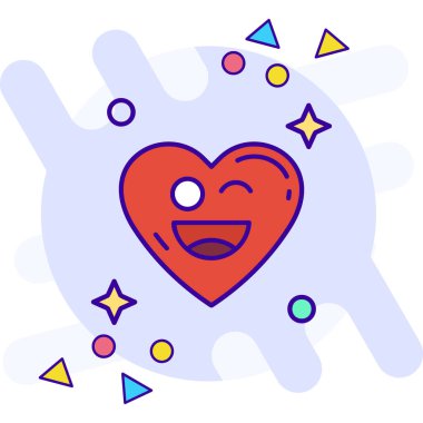 kalp simgesi tasarım, vektör çizim