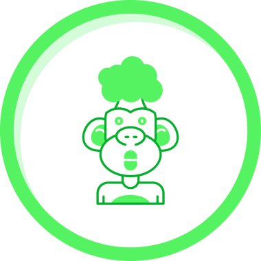 Maymun simgesi, vektör çizim