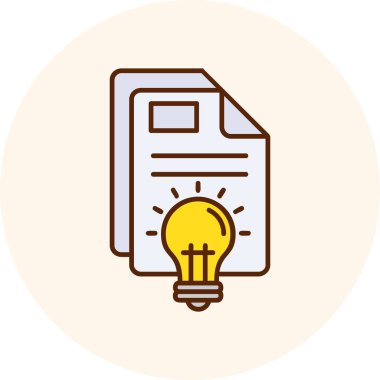 Ana hatlarıyla oluşturulmuş yaratıcı fikir simgesi