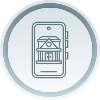 Benzersiz banka binası ikon vektör çizimi