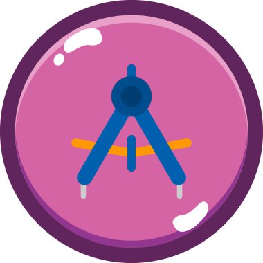 Çizgi film ve renkli simgenin vektör çizimi