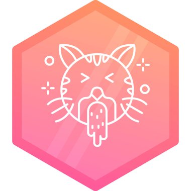 Kedi simgesinin vektör illüstrasyonu