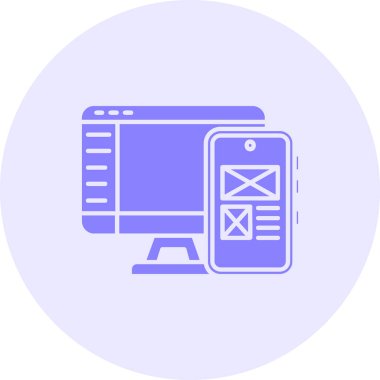 Web tasarım ikonu vektör illüstrasyonu