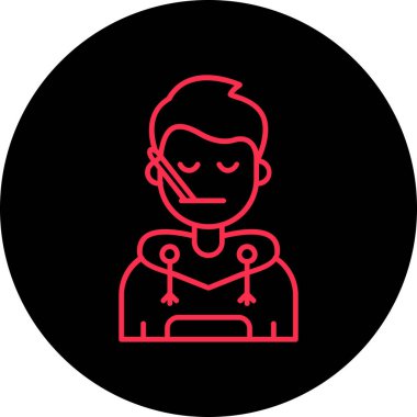 Maskeli bir adamın vektör çizimi