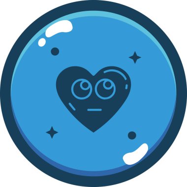 Romantik kalp. Web simgesi basit tasarım