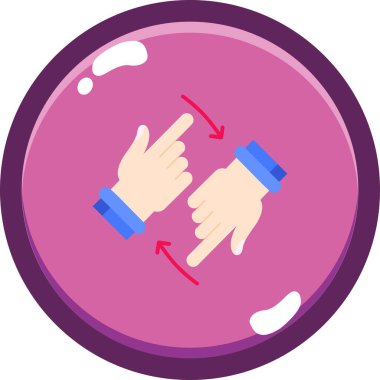 parmak dokunuşu simgesi, vektör çizimi