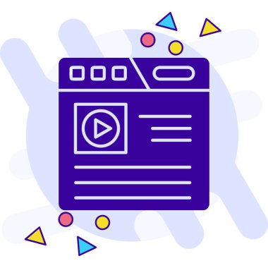 video simgesi vektörü. özet çizimi