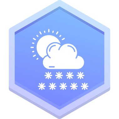 Bulut kar simgesi, karikatür tarzı