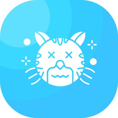 kedi simgesi vektör illüstrasyonu